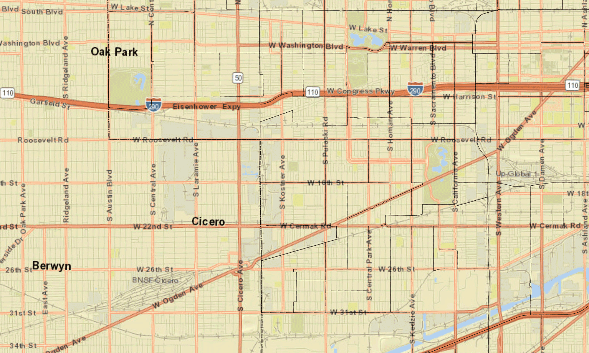 Map of the West Side